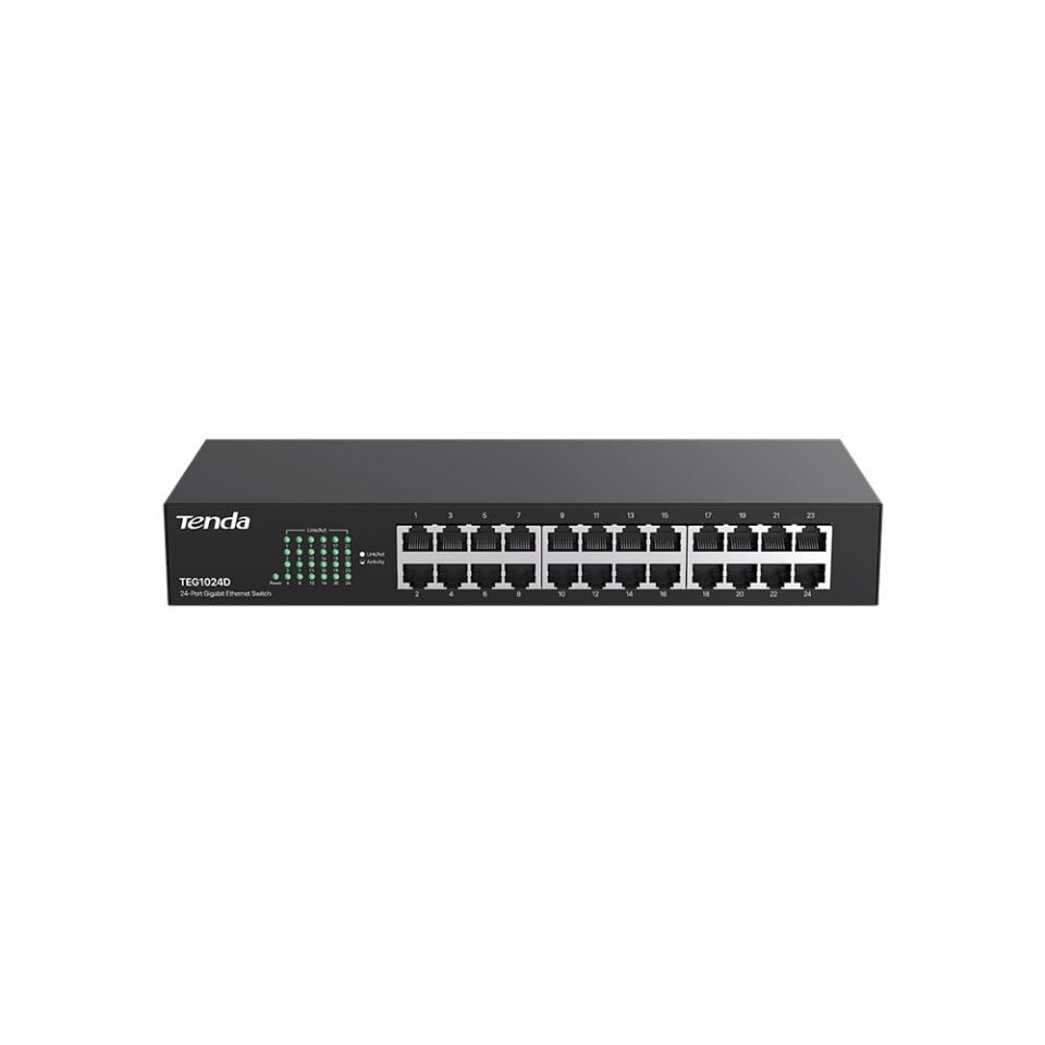 TENDA TEG1024D 24 PORT 10/100/1000 YONETILEMEZ RACK MOUNT SWITCH