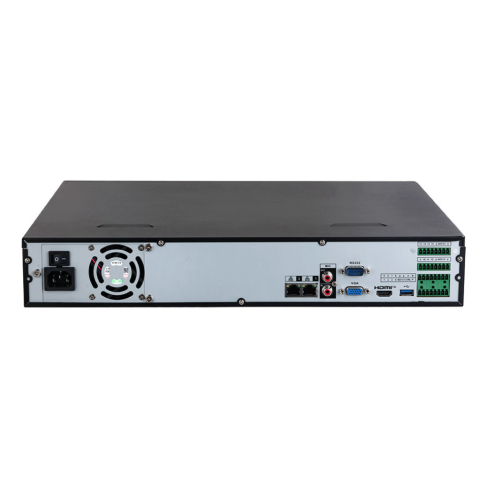 DAHUA  NVR4432-EI, 32Kanal, 16Mpix, H265+, 4 HDD Desteği, 1080P Kayıt, 256Mbps Bant Genişliği, 2 Port GigaBit Lan, NVR