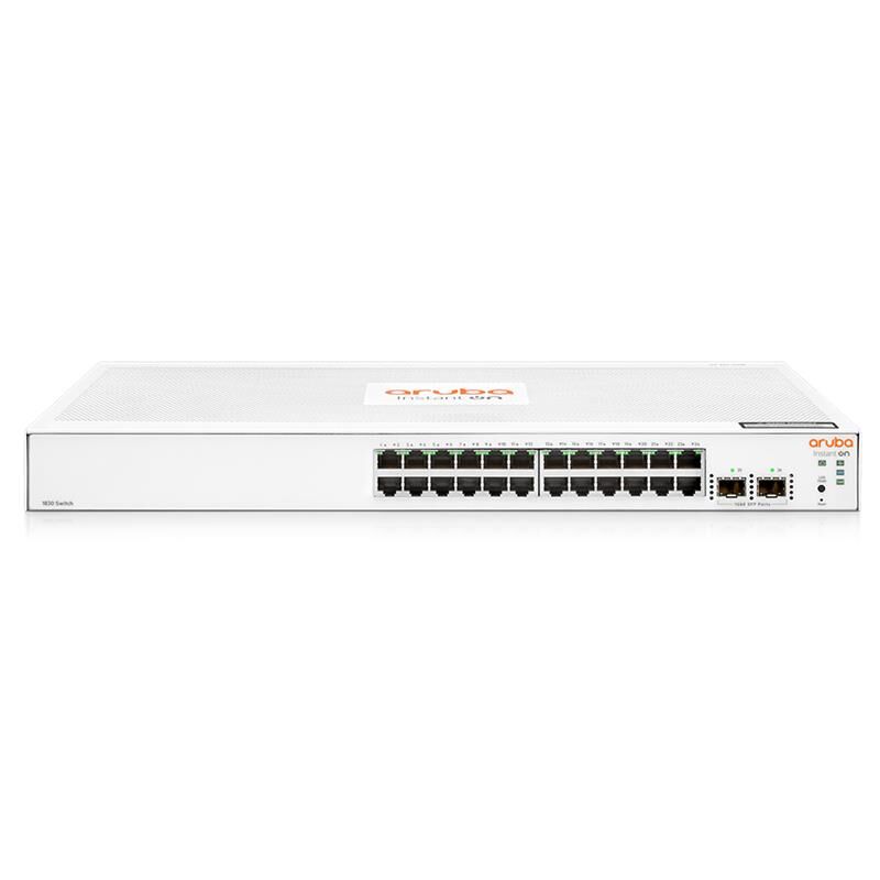 HPE ARUBA ION JL812A 1830 24 PORT GIGABIT + 2X1GB SFP UPLINK YÖNETİLEBİLİR RACKMOUNT SWITCH
