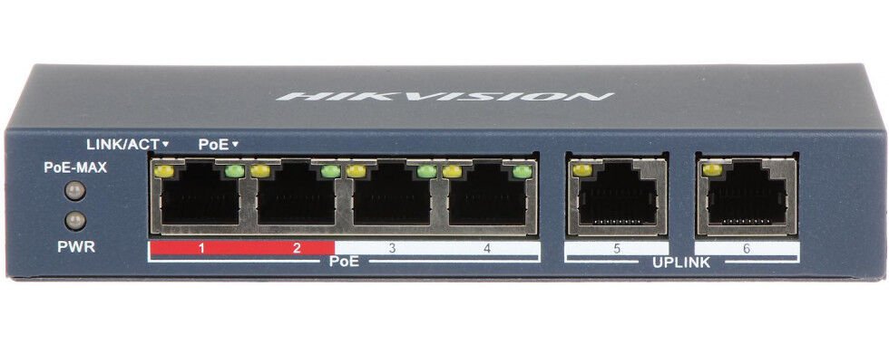 $ HİKVİSİON DS-3E0106P-E/M 10/100 4 PORT POE SWİTCH