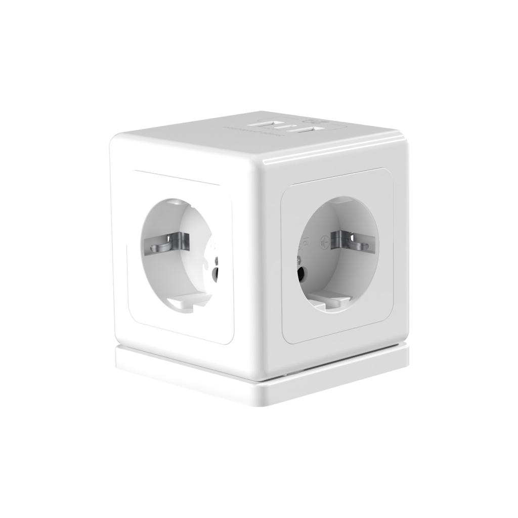 S-LINK PRZ04, 4 Soket, Akım Korumalı Priz, 1x Type-C, 2xUSB 5V, 2Mt Kablo, 306 Joule, Küp Tasarım (Beyaz)