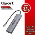 QPORT Q-TUC06 4 PORT TYPE-C TO TYPE-C ÇOKLAYICI