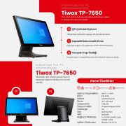 TIWOX TP 7650 I7 5.GEN/8GB/128GBSSD 18.5'' ENDÜSTRİYEL POS PC
