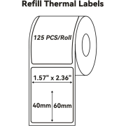 NIIMBOT T40 Etiket 40mm x 60mm 125 adet Şeffaf  (B1,B21S,B3S)