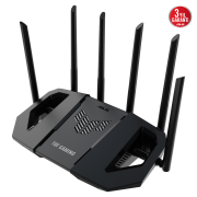 ASUS TUF-BE6500, BE6500, 3 Port, 6500Mbps, Dual Band, WİFİ 7, AiMesh, AiProtection Pro, GAMING Extendable Router