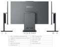 LENOVO ThinkCentre Neo 50a 27 G5 12SA0013TR i7-13620H 16GB 512GB SSD O/B Intel UHD Dokunmatik 27'' Siyah DOS AIO PC