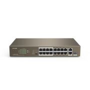 IP-COM F1118P-16-150W 16 PORT 10/100+2X1GB SFP/1XRJ45 COMBO 150W POE RACKMOUNT SWITCH