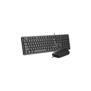 A4 TECH KR-3330S, Siyah, USB Kablolu, Türkçe Q, Multimedya, Klavye Mouse Set