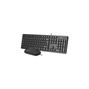 A4 TECH KR-3330S, Siyah, USB Kablolu, Türkçe Q, Multimedya, Klavye Mouse Set