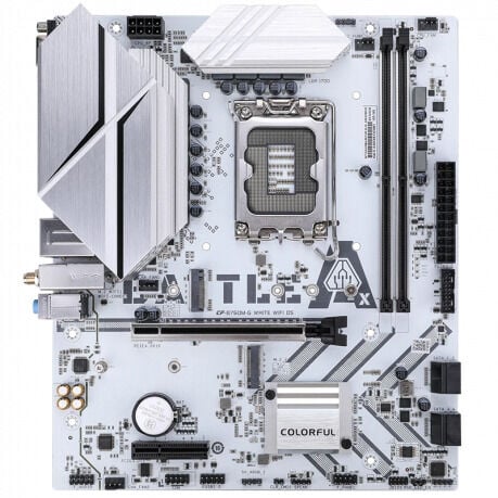 COLORFUL BATTLE-AX B760M-G WHITE V20 2xDDR5 VGA/HDMI 2xM.2 1xGLAN 1700P ANAKART
