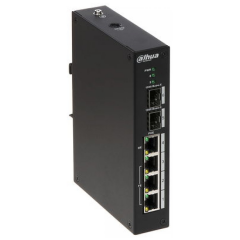 DAHUA PFS3206-4P-96, 3 Port, Megabit, Poe 30W, 1 Port Gigabit PoE 60W, 2 Port Gigabit SFP, Endüstriyel, Yönetilemez, Masaüstü Switch