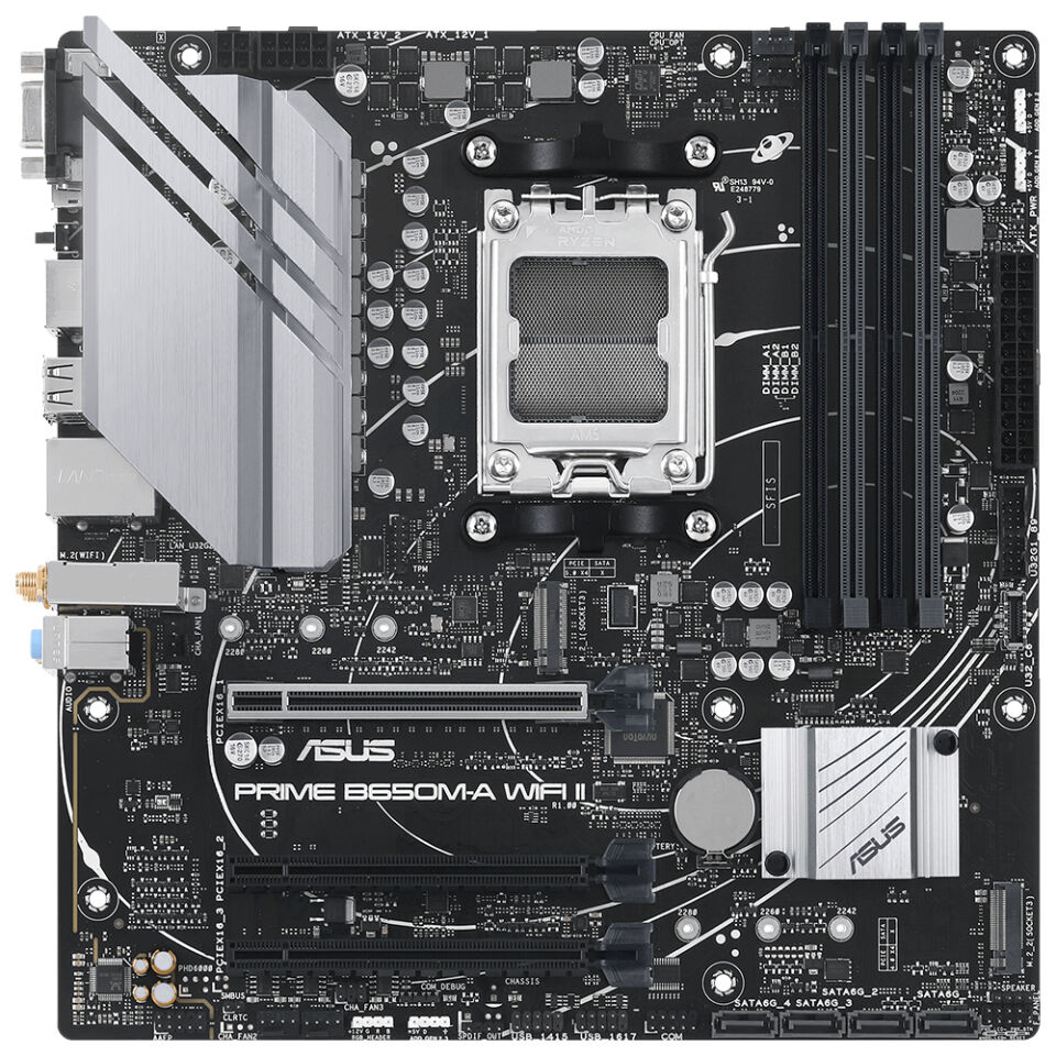 ASUS PRIME B650M-A WIFI II 4xDDR5 DP+VGA+HDMI 2xM.2 AM5 ANAKART