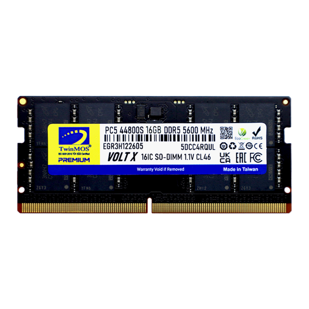 TwinMOS TMD516GB5600S46, 16GB, DDR5, 5600MHz,  CL46, 1.1V Notebook Ram