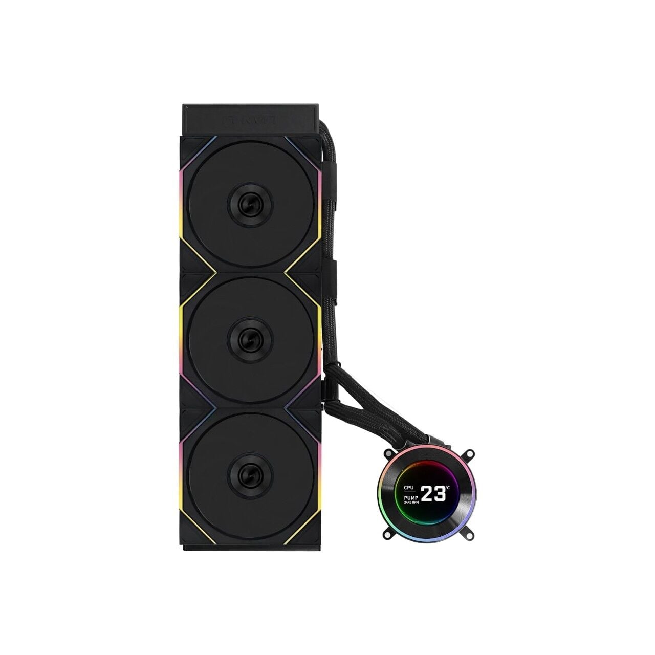 LIAN LI HYDRO-SHIFT II LCD-C 360TL 360MM LGA1700/1851/AM4/AM5 SOKET SİYAH İŞLEMCİ SIVI SOĞUTUCU G89.GHS2LCD36TB.00