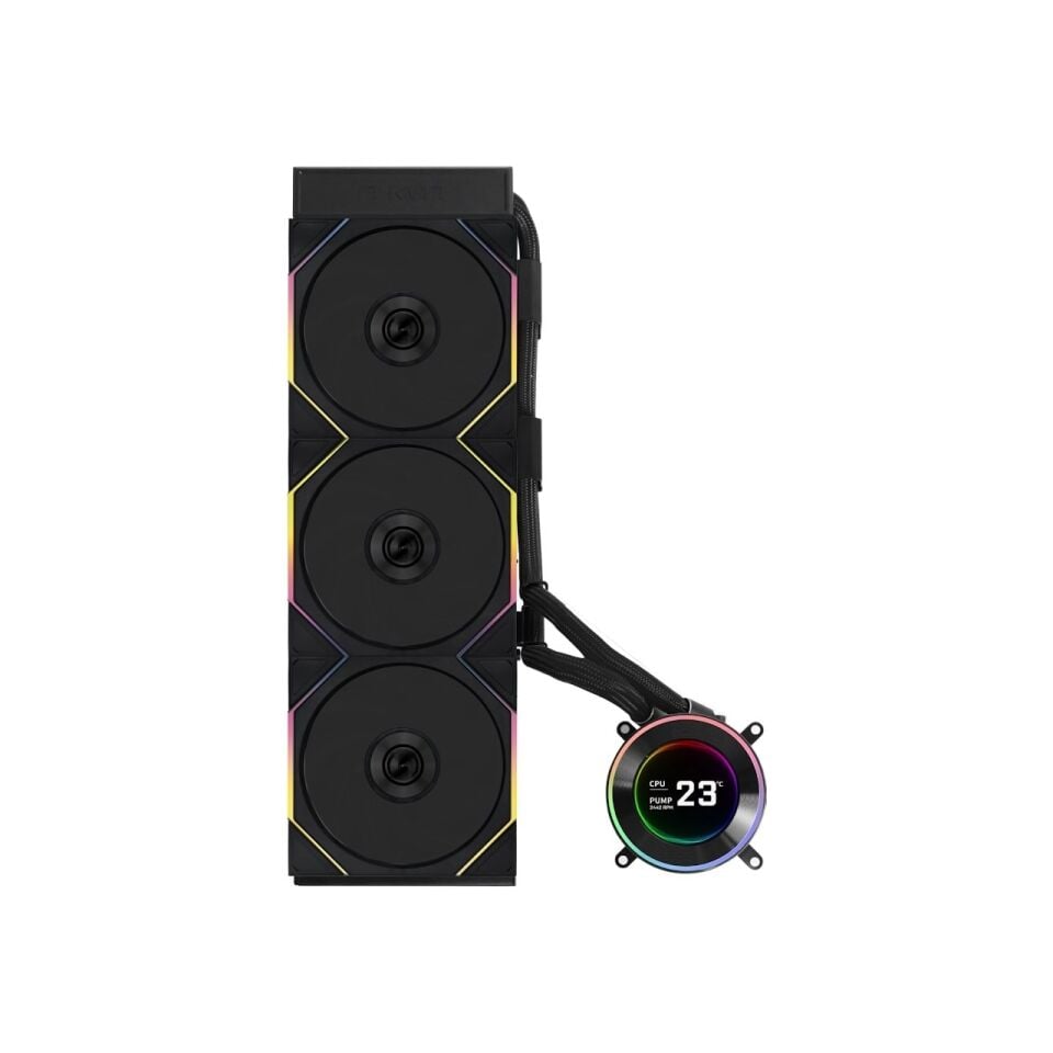 LIAN LI HYDRO-SHIFT II LCD-C 360TL 360MM LGA1700/1851/AM4/AM5 SOKET SİYAH İŞLEMCİ SIVI SOĞUTUCU G89.GHS2LCD36TB.00