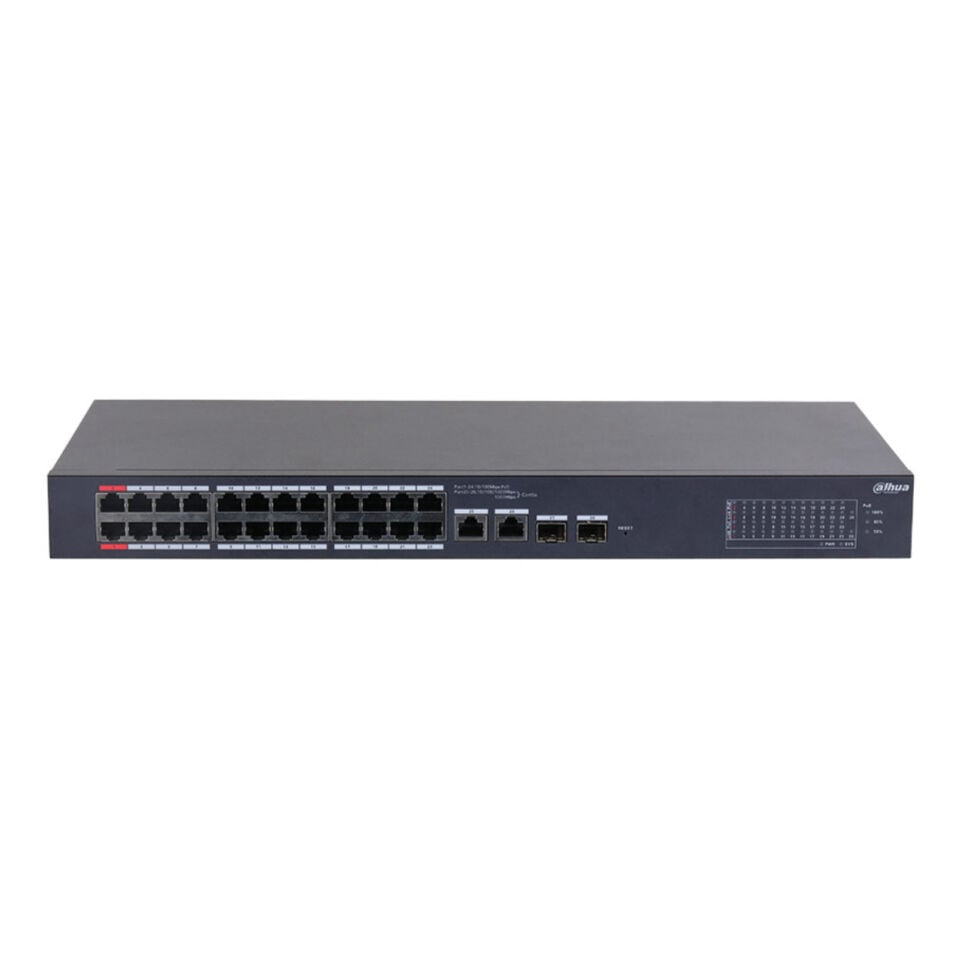 DAHUA DH-CS4226-24ET-240 26 Port Mbit 24 Port PoE+ 265W 2xCombo Uplink Cloud Managed Smart Switch