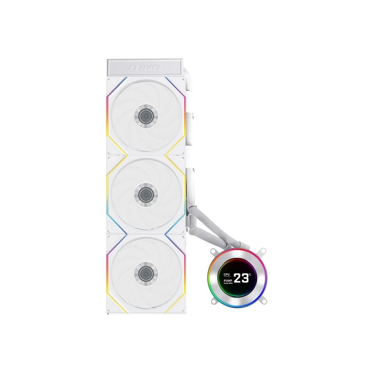 LIAN LI HYDRO-SHIFT II LCD-C 360TL 360MM LGA1700/1851/AM4/AM5 SOKET BEYAZ İŞLEMCİ SIVI SOĞUTUCU G89.GHS2LCD36TW.00