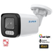 ZANUO ZN-IPC-B1410C-S2-L-AS-3.6MM 4MP DUAL LİGHT+SMD BULLET IP KAMERA( Dahili Mikrofon)