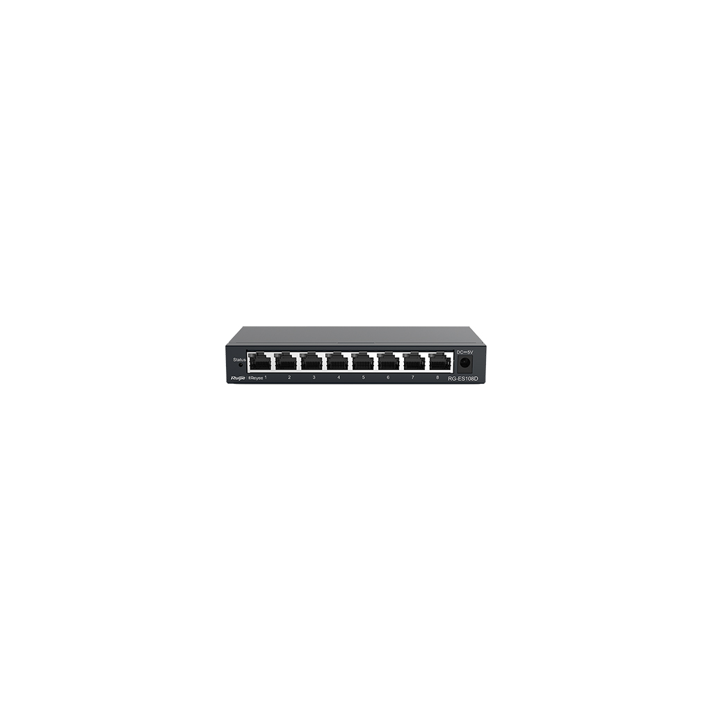 RUIJIE REYEE RG-ES108GD 8 Port GigaBit Switch  Metal Kasa