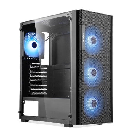 SEGOTEP Axe 5 750W 80+ BR GEN5 4x RAINBOW FIXED LED FAN MIDI TOWER 1xUSB 3.0 / 2xUSB 2.0 SİYAH GAMING KASA