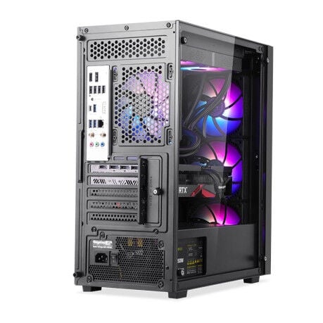 SEGOTEP Axe 5 650W 80+ 4x RAINBOW FIXED LED FAN MIDI TOWER 1xUSB 3.0 / 2xUSB 2.0 SİYAH GAMING KASA