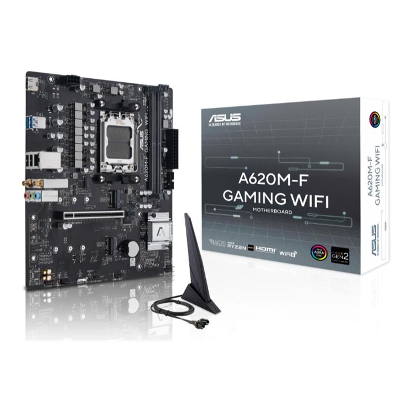 ASUS A620M-F GAMING WIFI6 DDR5 8000MHZ 1XHDMI 2XM.2 AM5 (AMD AM5 9000/8000/7000 SERİLERİ İLE UYUMLU)