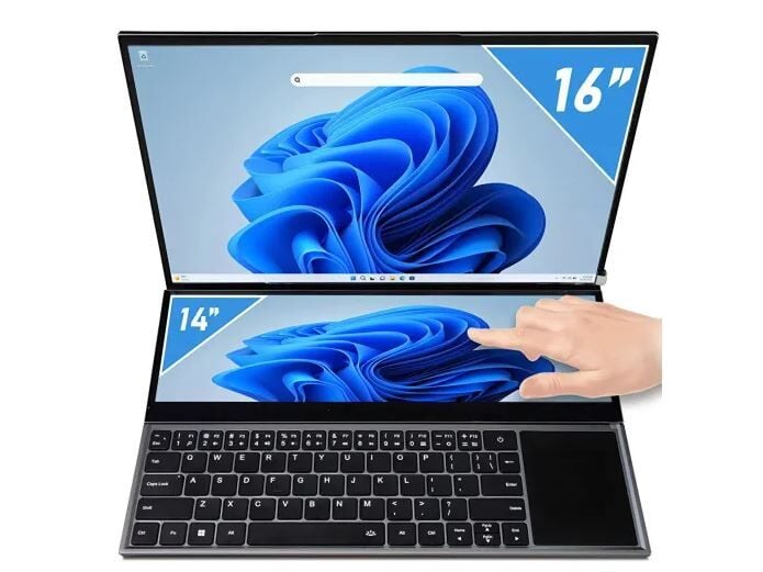 QUADRO Diamond Duo DS3212N i7-10850H 32GB 1TB SSD O/B Intel UHD 16'' IPS + 14'' IPS Dokunmatik DOS Notebook