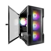 1ST PLAYER TRILOBITE T3 SİYAH 600W 80+ ARGB 4X12CM FAN TEMPERLİ CAM MESH USB 3.0 M-ATX KASA