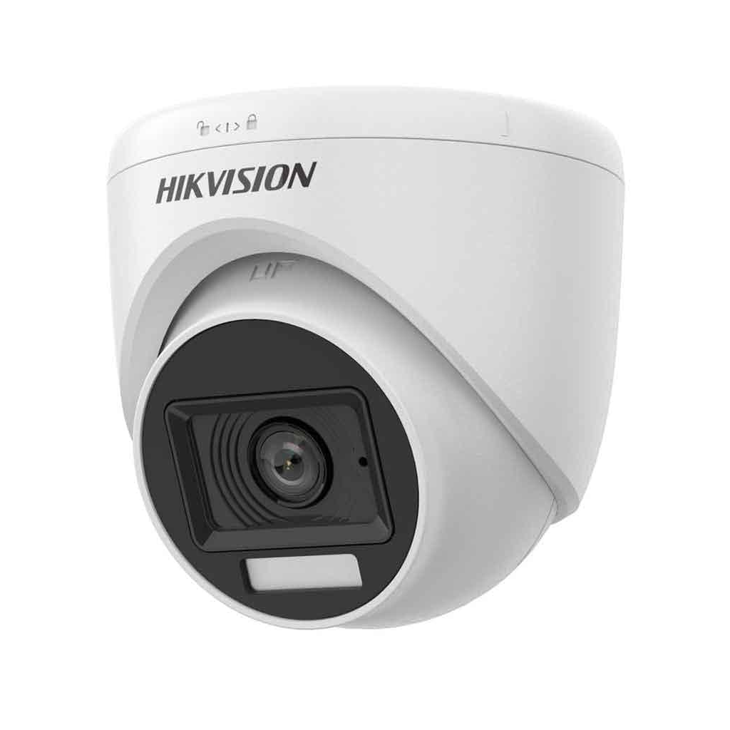 HIKVISION DS-2CE76D0T-LPFS 2Mpix, 20Mt Gece Görüşü, 2,8mm Lens, Hybrid Light, Dahili Mikrofon, Plastik Dome Kamera