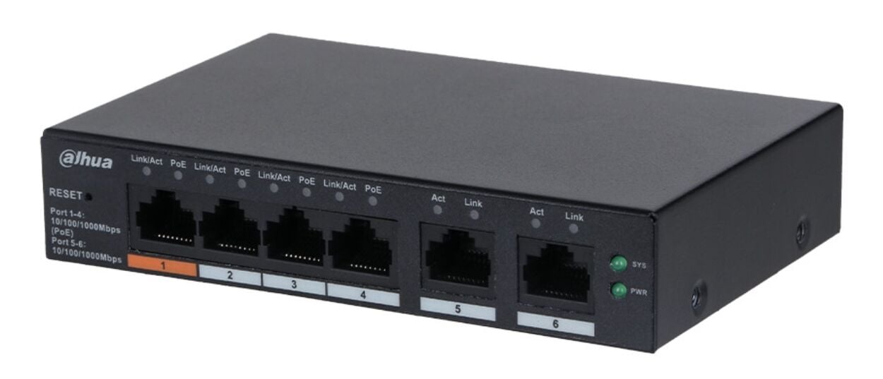 DAHUA CS4006-4GT-60 4GE POE PORT 60W 2GE UPLİNK CLOUD YÖNETİLEBİLİR SWİTCH 4P POE