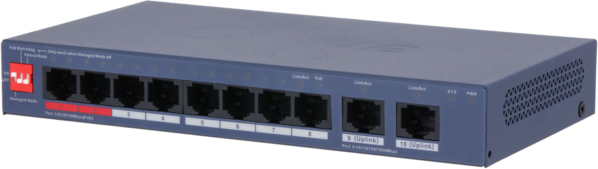 DAHUA CS4010-8ET2GT-110-10-Port Cloud Managed Desktop Switch with 8-Port PoE