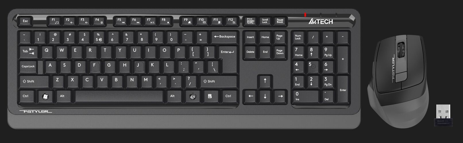 A4 TECH FG1035 Q Türkçe Kablosuz Gri 2000dpi Klavye+ Mouse
