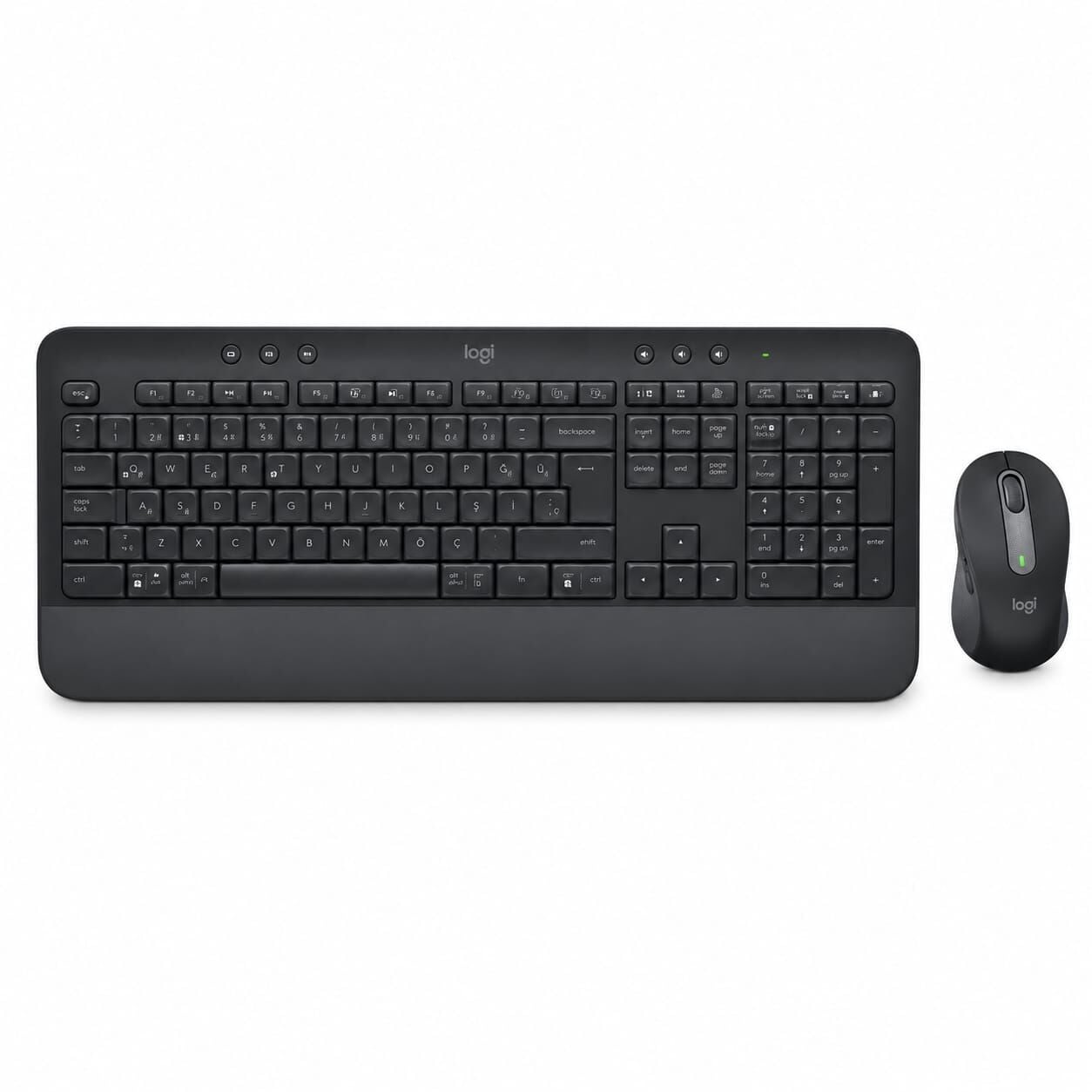 LOGITECH MK650 Q Türkçe Bluetooth + 2.4GHZ Standart Siyah Kurumsal Klavye+ Mouse