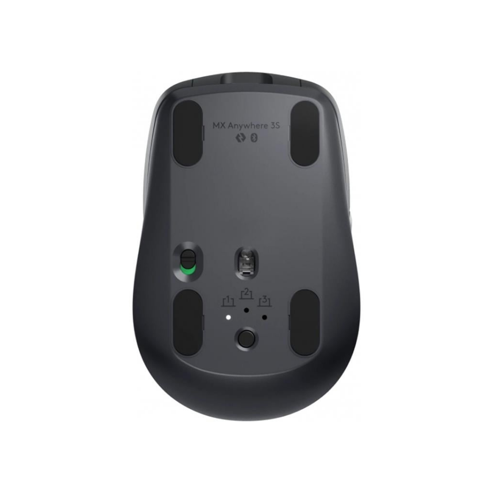 LOGITECH 910-006929, MX Anywhere 3S, Siyah, Bluetooth, 8000dpi, Lazer, 6 Tuşlu, USB-C den şarj edilebilir, Mouse
