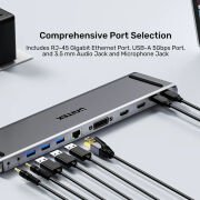 UNITEK UHUB11+ USB-C DISPLAYLINK 4K BAGLANTI ISTASYONU (D1147AGY01)