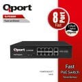QPORT Q-POE8M 8 PORT 10/100 8 PORT POE 2 PORT UPLINK 120W YONETILEMEZ DESKTOP SWITCH