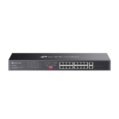 OMADA DS1018GMP, 18 Port Gigabit,  16 Port Gigabit PoE+, 250W, 4 Port Combo Gigabit SFP, Yönetilemez, Rackmount Metal Kasa Switch