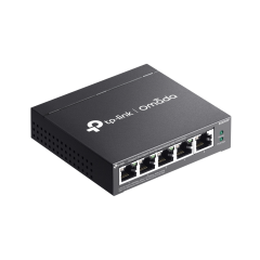 OMADA ES205GP, 5 Port Gigabit,  4 Port Gigabit PoE+, 65W, Yönetilebilir, Metal Kasa Masaüstü/Vesa Switch