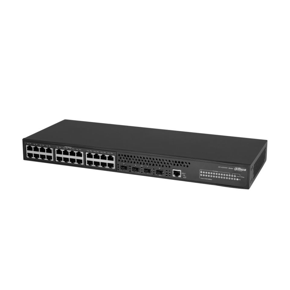 DAHUA AS5500-24GT4XF, 24 Port Gigabit,  4 Port 10G SFP,  L3 Yönetilebilir, Rack Mount Switch