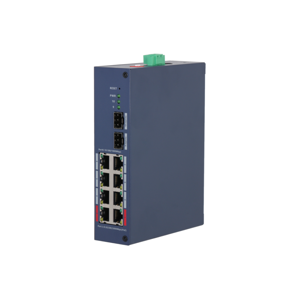 DAHUA CHS4210-8GT-110, 8 Port, Gigabit, PoE 110W, 2 Port Uplink, 2 Port SFP, Cloud Yönetilebilir, Switch