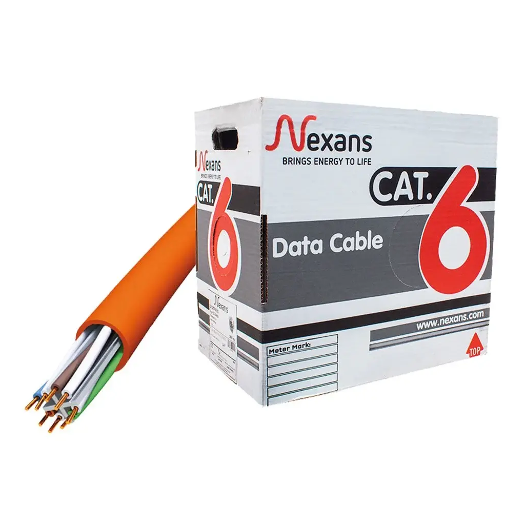 NEXANS NEX1611TFA, TURUNCU, CAT6, 305M, 23AWG (0,58mm), UTP, %100 Bakır, LSZH Halogen Free, Kablo