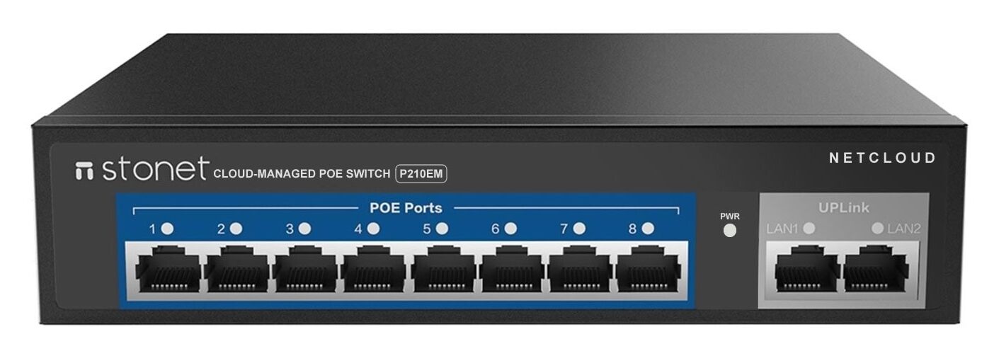 STONET P210EM 8 PORT FAST ETHERNET POE CLOUD YÖNETİLEBİLİR SWİTCH