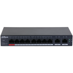 DAHUA CS4010-8ET-110, 8 Port, Megabit, PoE 110W, 2 Port Uplink, Cloud Yönetilebilir, Switch