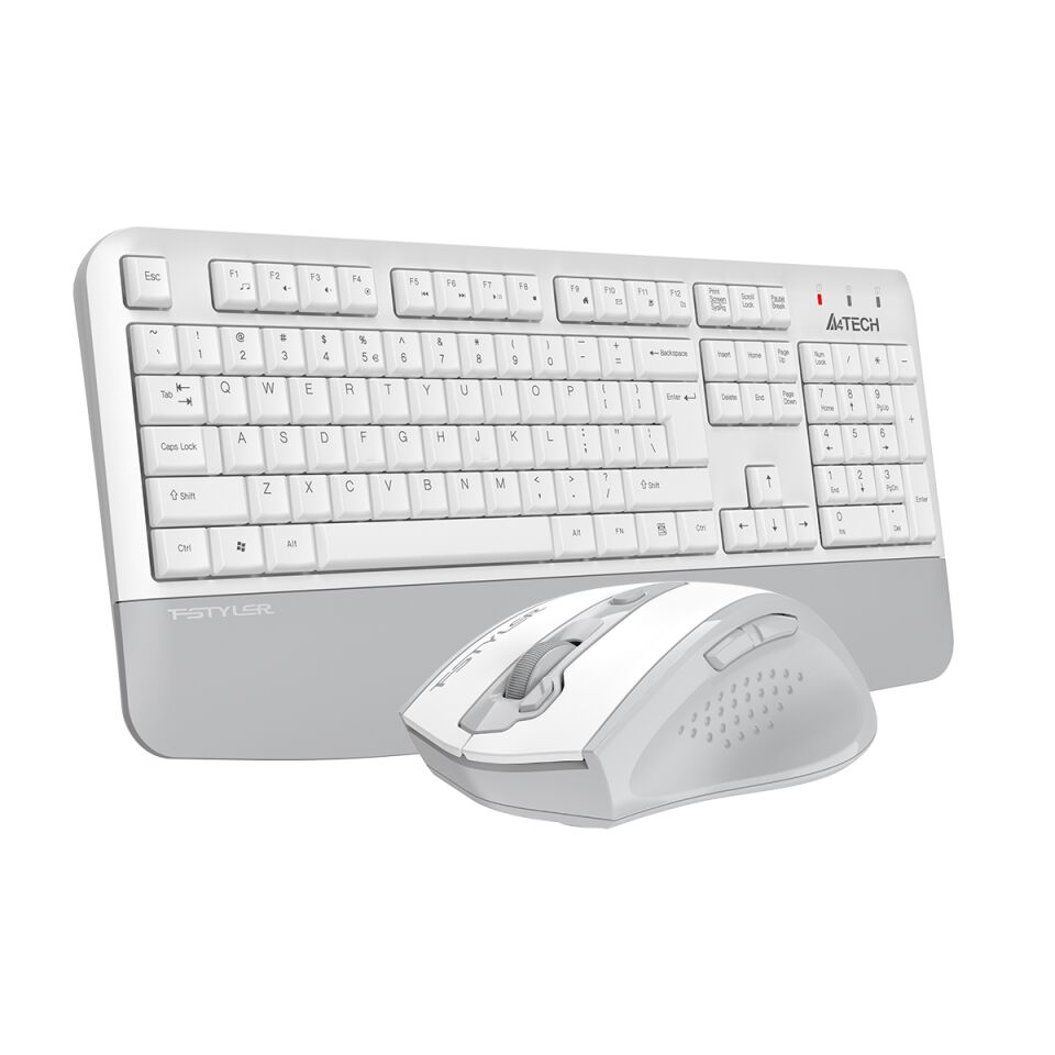 A4 TECH FG2500S PLUS KABLOSUZ MULTİMEDYA BEYAZ/GRİ 2.4 GHz /3200 DPI Q KLAVYE+MOUSE