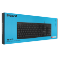 EVEREST KB-619, USB Kablolu, Türkçe Q, Multimedya Klavye (Siyah)