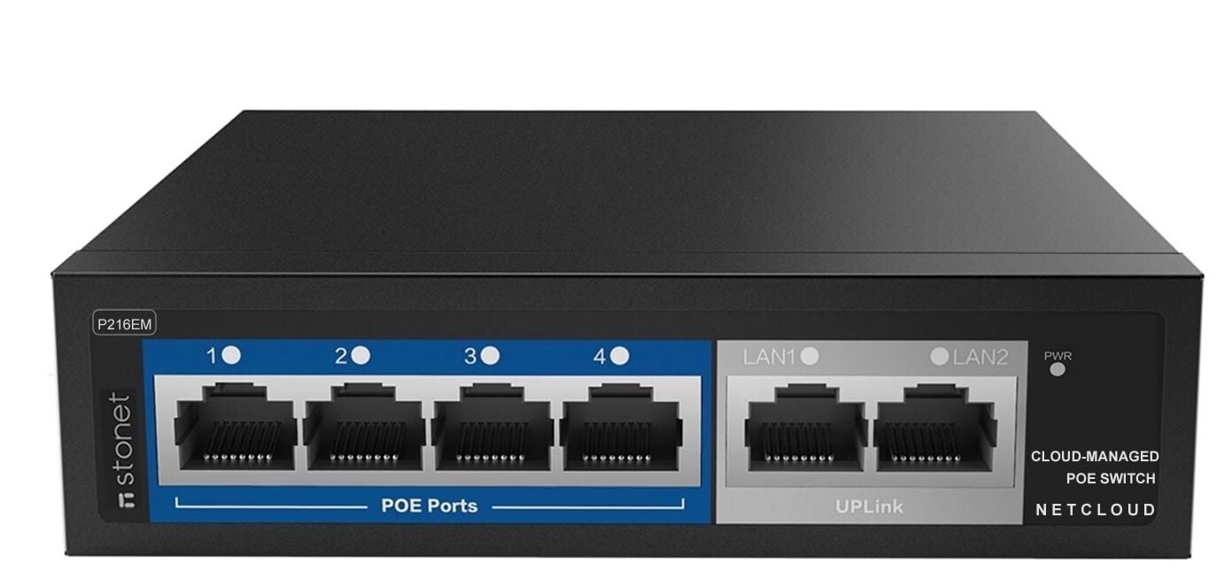 STONET P206EM 4 PORT FAST ETHERNET POE CLOUD YÖNETİLEBİLİR SWİTCH