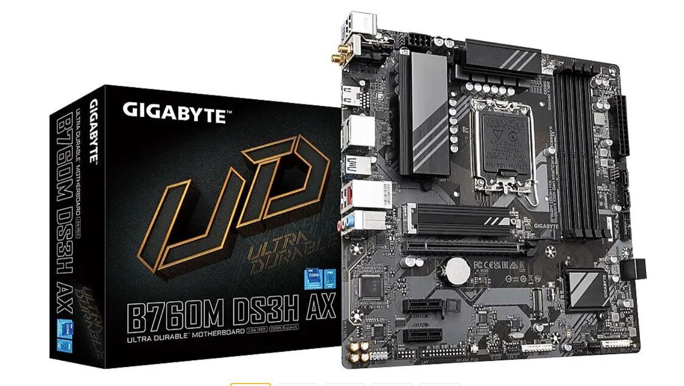 GIGABYTE B760M-DS3H-AX-DDR4 B760 DDR4 (Vga Yok) GLan 2.5G mATX HD DP WIFI BT M2 1700p Anakart