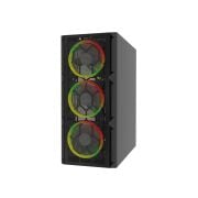 IROMX SPACE BTX-65G PSU YOK 4x RAINBOW FIXED LED FAN ATX 2xUSB3.0 SİYAH KASA