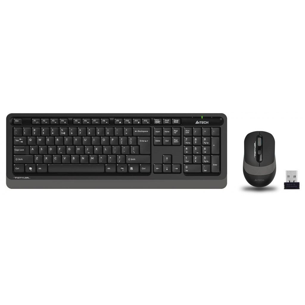 A4 TECH FG1010, Gri, FSTYLER, 2.4Ghz Kablosuz, Türkçe Q, Klavye Mouse Set