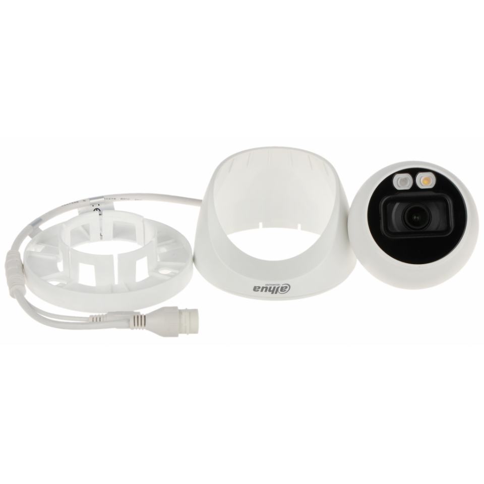 DAHUA  IPC-HDW2449T-S-IL, 4Mpix, Full Color, 2,8mm Lens, H265+, 30Mt Gece Görüşü, IP67, Dahili Mikrofon, PoE Dome IP Kamera